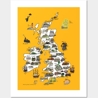 A Literary Map of the UK and Ireland Posters and Art